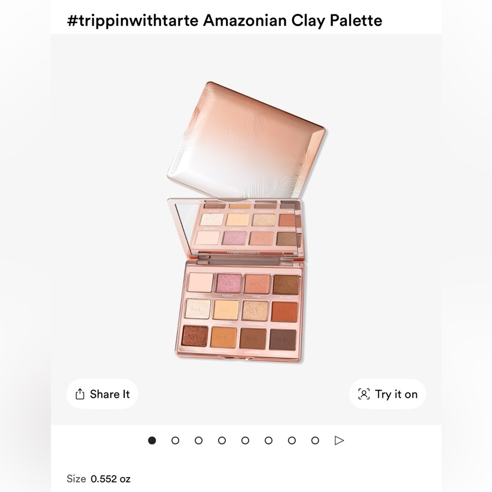 TARTE Amazonian Clay Eyeshadow Palette - Warm Neutrals - Picture 3 of 4